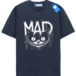 Halloween Cat Shirt, Scary Black Cat Tee, Creepy Mad Cat Graphic T Shirt, Spooky Cat Lovers Gift Tee