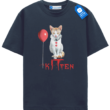 Halloween Cat Shirt, Red Balloon Horror Cat Tee