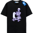 Halloween Cat T Shirt, Skeleton Cat Glow Tee