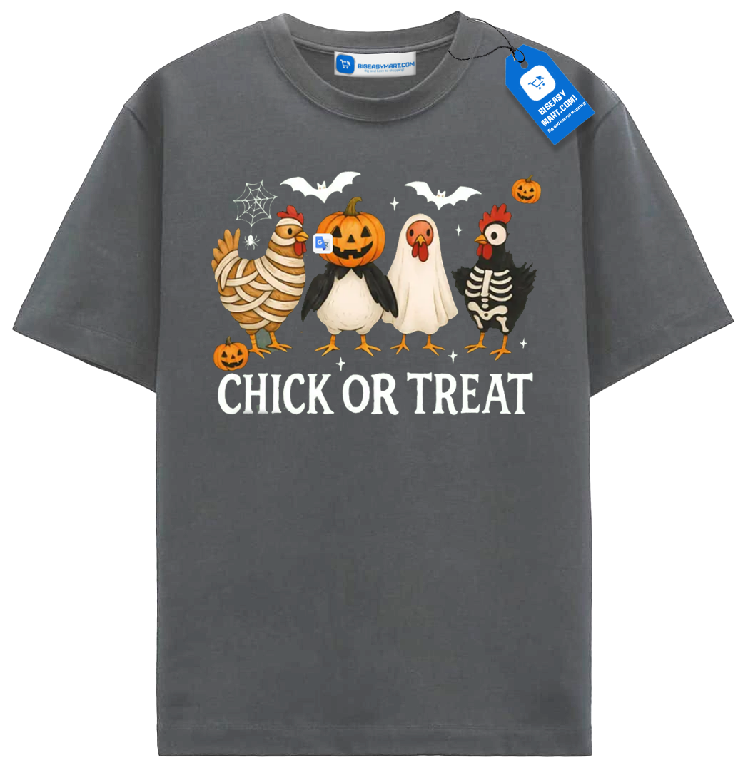 Chick or Treat Shirt – Funny Halloween Chicken T-Shirt – Cute Farm Animal Costume Tee – Poultry Lover Gift Top Chick or Treat Shirt – Funny Halloween Chicken T-Shirt – Cute Farm Animal Costume Tee – Poultry Lover Gift Top - Image 2