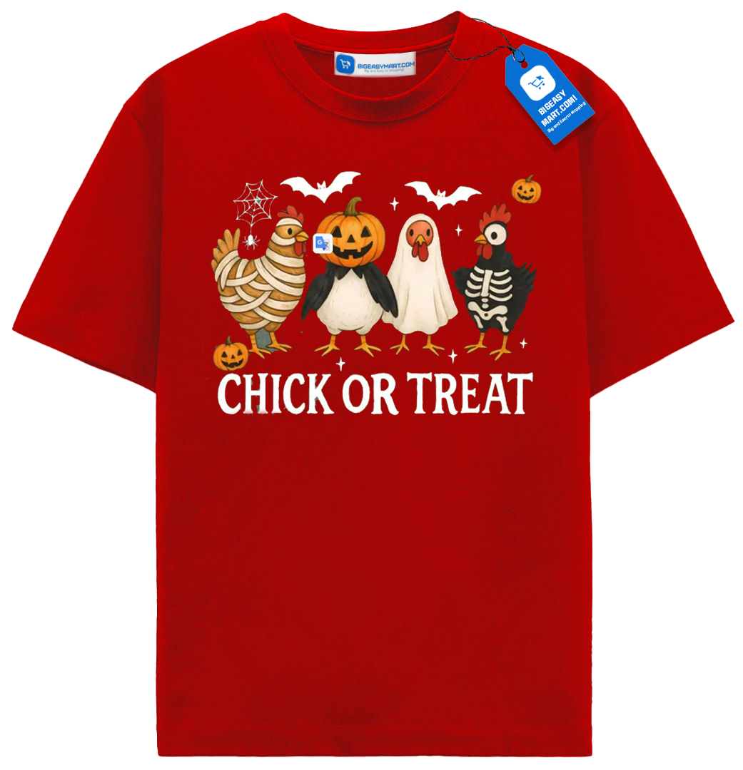 Chick or Treat Shirt – Funny Halloween Chicken T-Shirt – Cute Farm Animal Costume Tee – Poultry Lover Gift Top Chick or Treat Shirt – Funny Halloween Chicken T-Shirt – Cute Farm Animal Costume Tee – Poultry Lover Gift Top - Image 6