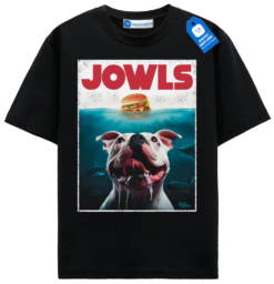 Jowls Pitbull T Shirt, Dog Lovers Retro Fun Tee