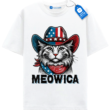 Meowica American Flag Cat T Shirt