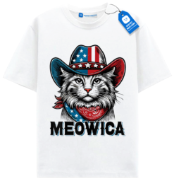 Meowica American Flag Cat T Shirt