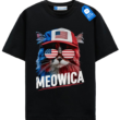 Meowica Usa Cat Flag Graphic T Shirt, America Cat Tee