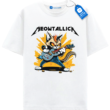 Meowtallica T Shirt, Guitar Cat Tee, Funny Rock Band Cat Shirt, Heavy Metal Cat Lover Gift Tee