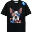 Merica Dog Graphic T Shirt, French Bulldog Graphic Tee