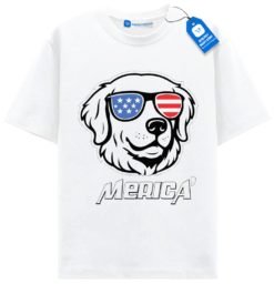 Merica Dog T Shirt, Patriotic Dog Tee