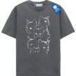 Nine Lives Black Cat Collage Tee, Halloween Cat Shirt