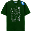 Nine Lives Black Cat Collage Tee, Halloween Cat Shirt