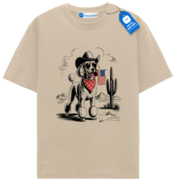 Patriotic Poodle Cowboy Dog T Shirt, Gift For Dog Lover