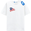 Paw Print Flag T Shirt, Patriotic Dog Lover Tee