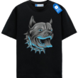 Pitbull Spiked Collar Graphic T Shirt, Cool Dog Shirt