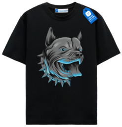 Pitbull Spiked Collar Graphic T Shirt, Cool Dog Shirt