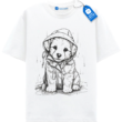 Rainy Day Puppy T Shirt, Cozy Dog Art Tee, Emotional Dog Lover Gift