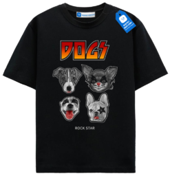 Rock Star Dogs T Shirt, Music Themed Dog Shirt