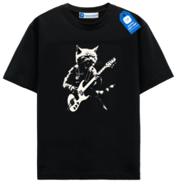 Rockstar Cat Tee, Music Lover Cat Shirt