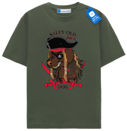 Salty Old Dog Pirate T Shirt, Halloween Shirt