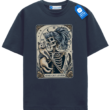 Skeleton And Cat Tarot Card T Shirt, Gothic Cat Lover Tee, Halloween Cat Mom Gift, Vintage Witchy Graphic Shirt