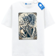 Skeleton And Cat Tarot Card T Shirt, Gothic Cat Lover Tee, Halloween Cat Mom Gift, Vintage Witchy Graphic Shirt