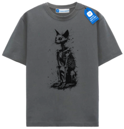 Skeleton Cat Shirt, Halloween Cat Tee