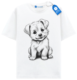Smiling Puppy T Shirt, Cute Dog Lover Gift, Cute Dog Lover Tee