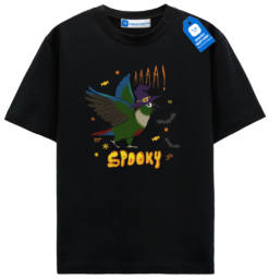 Spooky Halloween Parrot Tee, Fun Witchy Bird Shirt