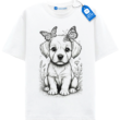 Spring Summer Dog Shirt, Cute Cottagecore Dog Lover Gift, Puppy And Butterfly T Shirt