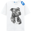 Strong Pitbull Dog T Shirt, Bold Bull Breed Sketch Gift For Dog Lover