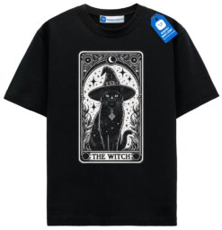The Witch Cat Tee, Halloween Cat Shirt