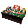 KidKraft Metropolis Wooden Train Set and Train Table with 100 Accessories