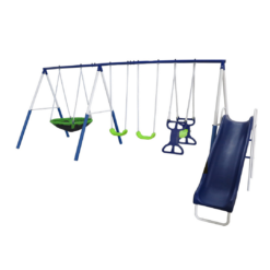 XDP Recreation All Star Playground Metal Swing Set for up to 7 Children