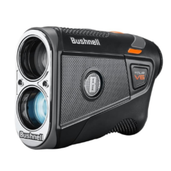 Bushnell Golf Tour V6 Laser Rangefinder Patriot Pack – Visual JOLT, Magnetic Mount, 1300-Yard Range, 6x Magnification, IPX6 Weatherproof, Premium Carry Case