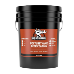 Liquid Rubber Polyurethane Deck Coating – 10X Stronger Than Traditional Deck Paint & Deck Stain – Smooth Finish – White – 4 Gallon