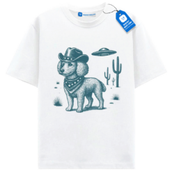 Poodle Cowboy T Shirt, Vintage Dog Shirt, Gift For Dog Mom Dog Dad