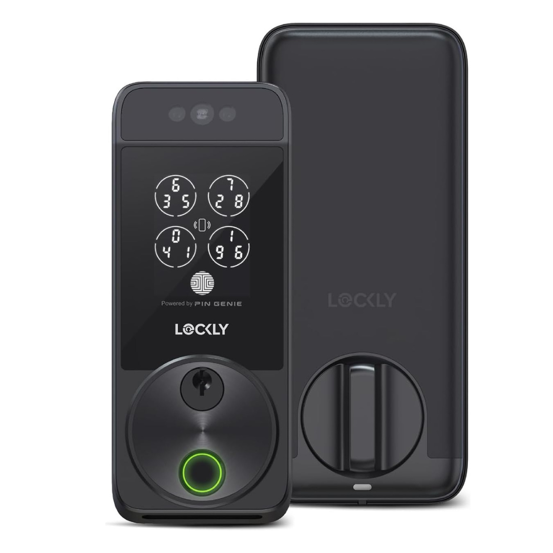 Lockly Visage Zeno Series Smart Lock, Facial Recognition & Fingerprint Keyless Entry Door Lock, Built-in Wi-Fi Deadbolt, Matte Black Lockly Visage Zeno Series Smart Lock, Facial Recognition & Fingerprint Keyless Entry Door Lock, Built-in Wi-Fi Deadbolt, Matte Black