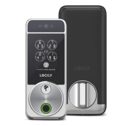 Lockly Visage Zeno Series Smart Lock, Facial Recognition & Fingerprint Keyless Entry Door Lock, Built-in Wi-Fi Deadbolt, Satin Nickle