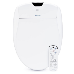Brondell Bidet Toilet Seat S1400, Smart Toilet Seat, Dual Stainless-Steel, Self-Cleaning Nozzle, Elongated
