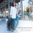 guzzie+Guss Oxygen v2 Lightweight Stroller – Compact, Foldable, Travel-Friendly for Baby, Infants and Toddlers - Raven