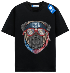 Usa Bulldog Graphic T Shirt, American Flag Dog Shirt