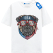 Usa Bulldog Graphic T Shirt, American Flag Dog Shirt