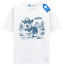 Vintage Cowboy Corgi T Shirt, Cute Dog Lovers Gift