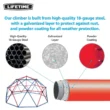Lifetime Kid's Outdoor 5 ft. H x 10 ft. W Dome Climber, Red and Blue (101301)