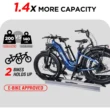 Young Electric Hitch Mount Bike Rack, 200 lbs Capacity, Aluminum for 2 E-Bikes