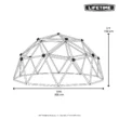 Lifetime Kid's Outdoor 5 ft. H x 10 ft. W Dome Climber, Red and Blue (101301)