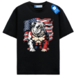 Patriotic Bulldog T Shirt, Muscular Bulldog Graphic Tee