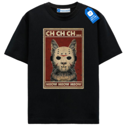 Halloween Cat Mask Shirt, Funny Scary Cat Tee, Horror Movie Cat Lover T Shirt, Halloween cat shirt