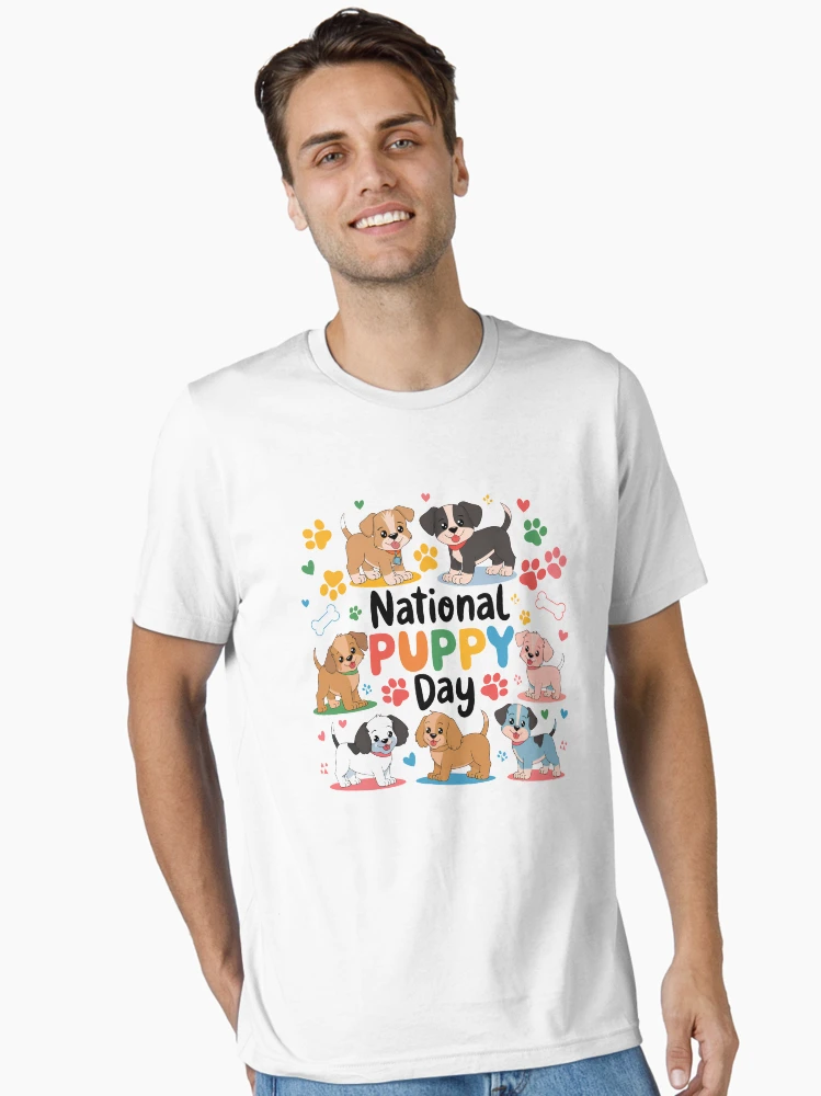 National Puppy Day T-Shirt, Adorable Puppies for Dog Lovers National Puppy Day T-Shirt, Adorable Puppies for Dog Lovers - Image 2