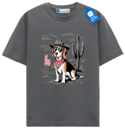 Patriotic Cowboy Dog Tee, Usa Flag Dog T Shirt