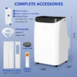 Fosawd 12000 BTU Portable Air Conditioner Cools up to 500 Sq. ft, 3-in-1 AC, Dehumidifier, Fan